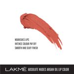 Buy Lakme Absolute Argan Oil Lip Color - Soft Nude (3.4 g) - Purplle