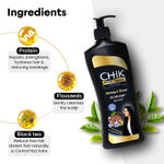 Buy Chik Protein Therapy Strong & Black Shampoo, With Black Tea & Flax Seeds (340 ml) - Purplle