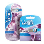 Buy Gillette Venus Breeze Shaving Cartridges, 2s Pack + Shaving Razor For Hair Removal - Purplle