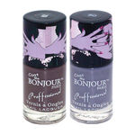 Buy Bonjour Paris Super Matt Nail Polish Matt Coffee / Matt Purple Ash, 0.60 Ounce (Pack of 2) - Purplle