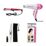 Buy Style Maniac Combo Of Professional 2 In 1 Hair Straightener Cum Curler , Hot And Cold Dual Function Hair Dryer And Painless Eyebrow Hair Remover And Get A Hairstyle Book Free - Purplle