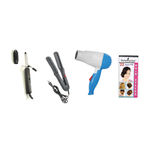 Buy Style Maniac Combo Of Hair Straightener , Hair Curler And Hair Dryer And Get A Hairstyle Book Free - Purplle