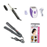 Buy Style Maniac Combo Of Hair Straightener , Hair Curler(16B) And Epilator (Ak-2001) And Get A Hairstyle Book Free - Purplle
