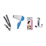 Buy Style Maniac Combo Of Hair Straightener,Hair Dryer And Men'S Trimmer And Get A Hairstyle Book Free - Purplle