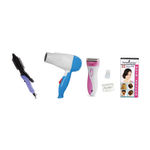 Buy Style Maniac Combo Of Hair Curler (16B), Hair Dryer And Epilator (Ak-2002) And Get A Hairstyle Book Free - Purplle