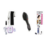 Buy Style Maniac Combo Of Men'S Trimmer , Epilator(Ak-2001),Magnetic Massager Brush And Painless Eyebrow Hair Remover And Get A Hairstyle Book Free - Purplle