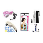 Buy Style Maniac Combo Of Lint Roller , 19 In 1 Full Body Massager , Men'S Trimmer And Painless Eyebrow Hair Remover And Get A Hairstyle Book Free - Purplle