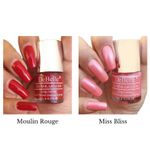 Buy DeBelle Gel Nail Polish Combo Set of 2 - Moulin Rouge (Maroon) and  Miss Bliss (Pink) 8 ml each - Purplle