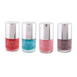 Buy DeBelle Gel Nail Polish Combo Set of 4 - French Affair (Bright Red), Royale Cocktail (Turquoise Blue), Miss Bliss (Shimmer Pink), Majestique Mauve (Mauve) - 8ml Each - Purplle