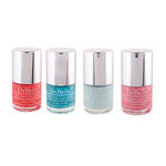 Buy DeBelle Gel Nail Polish Combo Set of 4 - Princess Belle (Coral Orange), Royale Cocktail (Turquoise Blue), Mint Amour (Mint Blue), Miss Bliss (Shimmer Pink) - 8ml Each - Purplle