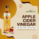 Buy NourishVitals Apple Cider Vinegar with Ginger, Garlic, Lemon and Honey 500ml - Purplle