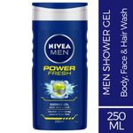 Buy NIVEA MEN Shower Gel Power Refresh Body Wash Men 250ml - Purplle