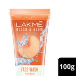 Buy Lakme Blush & Glow Peach Gel Face Wash 100 g - Purplle