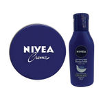 Buy Nivea Creme (30 ml) + Nivea Nourishing Body Milk With Almond Oil (18 ml) - Purplle