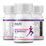 Buy INLIFE Multivitamin and Multiminerals 60 Tablets With Biotin For Men and Women - Purplle