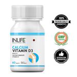 Buy INLIFE Calcium Vitamin D3, 60 Tablets For Healthy Bone,Knee & Joint Health - Purplle