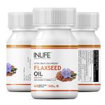 Buy INLIFE Flaxseed Oil - Extra Virgin Cold Pressed Oil, 60 Capsules - Purplle