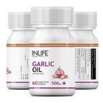 Buy INLIFE  Natural Garlic Oil, 60 Capsules For Heart,Cholesterol and Weight Loss - Purplle