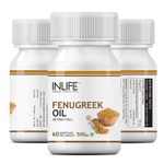 Buy INLIFE Fenugreek Seed Oil (60 Vegetarian Capsules) Sugar Balance and Womens Health - Purplle
