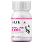 Buy INLIFE Hair Skin Nails Supplement with Biotin Vitamins Minerals Amino Acids Hair Growth for Men Women - 60 Tablets  - Purplle