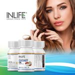 Buy INLIFE Extra Virgin Cold Pressed Coconut Oil Capsules, 500mg – 60 Vegetarian Capsules - Purplle