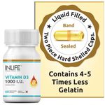 Buy Inlife Vitamin D3 1000IU Cholecalciferol 60 Caps - Purplle