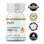 Buy Inlife Vitamin D3 1000IU Cholecalciferol 60 Caps - Purplle