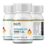 Buy Inlife Vitamin D3 1000IU Cholecalciferol 60 Caps - Purplle