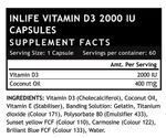 Buy INLIFE  Vitamin D3 (Cholecalciferol), 2000 IU, 60 Capsules For Bone Health  - Purplle