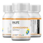 Buy INLIFE Ashwagandha Extract (7% Withanolides) 500mg, 60 Veg Capsules, Stress Reliever - Purplle