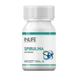 Buy INLIFE Spirulina 500mg, 60 Vegetarian Capsules, Green Super Food For Digestion - Purplle