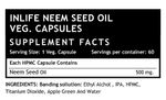 Buy INLIFE Neem Seed Oil Supplement, 500mg (60 Vegetarian Capsules) - Purplle