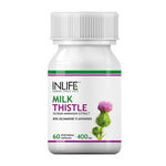 Buy INLIFE Milk Thistle (80% Silymarin) 400mg (60 Vegetarian Capsules) Liver Cleanse Detox Support Supplement - Purplle