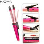 Buy Nova NHC-1818Sc 2 In 1 Hair Beauty Set Curler And Straightener - Purplle