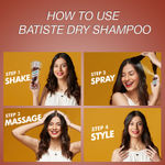 Buy Batiste Dry Shampoo Plus Divine Dark For Deep Dark Brown Hair (200 ml) - Purplle