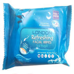 Buy London Refreshing Facial 25 Wipe Wet Face Tissue Cleansing Moisturising - Ice Fresh Blue - Purplle