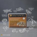 Buy Soulflower Cleansing Sandalwood Soap for radiant & glowing skin, 100% Pure & Natural, Handmade SLS Free, Cold Processed, 150g - Purplle