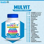 Buy Healthvit Mulvit Multivitamins And Minerals 60 Tablets - Purplle