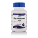 Buy Healthvit Zinc Gluconate 50Mg 60 Capsules - Purplle