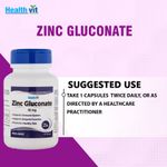 Buy Healthvit Zinc Gluconate 50Mg 60 Capsules - Purplle