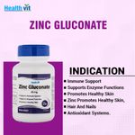 Buy Healthvit Zinc Gluconate 50Mg 60 Capsules - Purplle