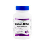 Buy HealthVit Biotino 10,000mcg Maximum Strength 60 Capsules For Hair, Skin & Nails - Purplle