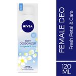 Buy NIVEA Deodorizer Fresh Petal & Care Deodorant Gas Free Women 120ml - Purplle