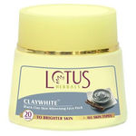 Buy Lotus Herbals Claywhite Black Clay Face Pack | Detans Skin & Unclogs Pores | 350g - Purplle