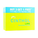 Buy Cinthol Lime Soap (125 g) (Pack of 3)+Free Cinthol Lime Soap (75g) - Purplle