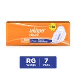 Buy Whisper Choice Regular with wings 7 Pads Sanitary - Purplle