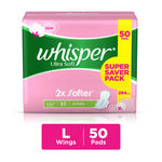 Buy Whisper Ultra Soft XL 50 Sanitary Pads - Purplle
