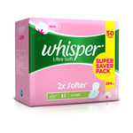 Buy Whisper Ultra Soft XL 50 Sanitary Pads - Purplle