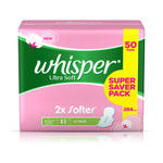 Buy Whisper Ultra Soft XL 50 Sanitary Pads - Purplle