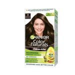 Buy Garnier Color Naturals Creme hair color, Shade 3 Darkest Brown, 70ml + 60g - Purplle
